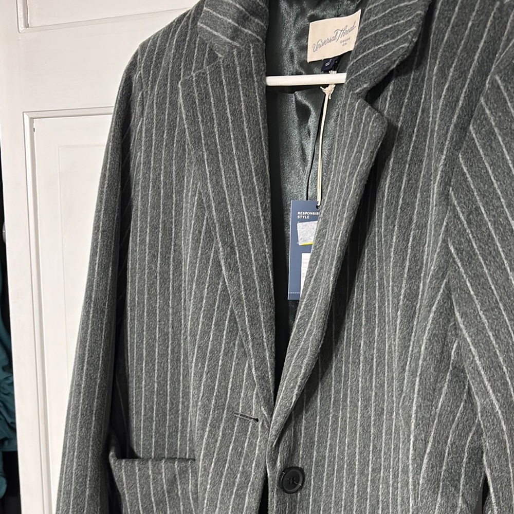 Universal Thread Gray Sport Coat with Pinstripes